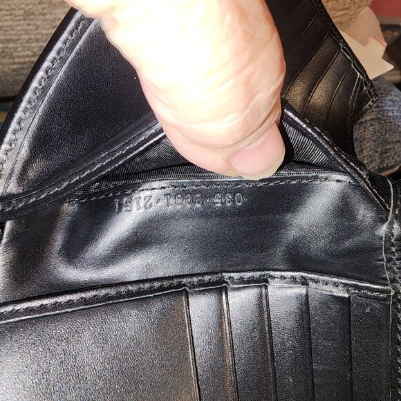 Gucci Black GG Canvas and Leather French Compact Wallet - Picture 16 of 16